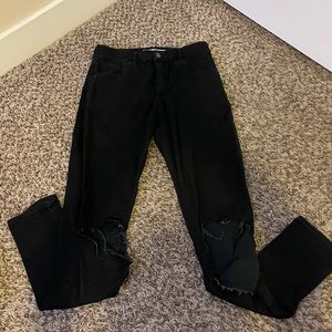 Top Shop Leigh Skinny Jeans Black